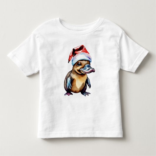 Kerst schattig vogelbekdier kinder shirts (Voorkant)