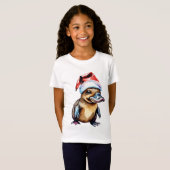 Kerst schattig vogelbekdier t-shirt (Voorkant volledig)