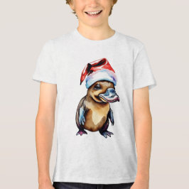Kerst schattig vogelbekdier Tri-Blend shirt