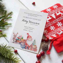 Kerst schattig waterverf santa en rendieren