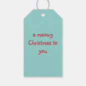 Kerst schattig zwart kat cadeau label cadeaulabel (Achterkant)