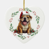 Kerst Schattige Amerikaanse Bulldog gepersonalisee Keramisch Ornament (Achterkant)