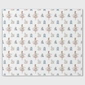 Kerst Schattige Ballerina wit Cadeaupapier (Vlak)