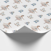 Kerst Schattige Ballerina wit Cadeaupapier (Hoek)