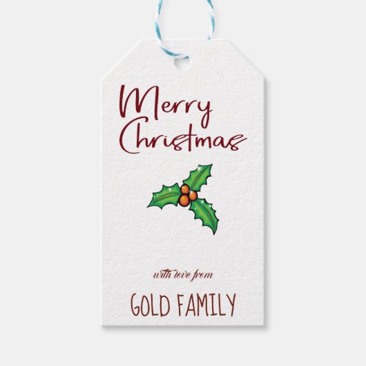 Kerst Schattige doodle clip art design Cadeaulabel (Voorkant)
