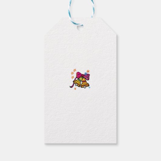 Kerst Schattige doodle clip art design geschenken Cadeaulabel (Achterkant)