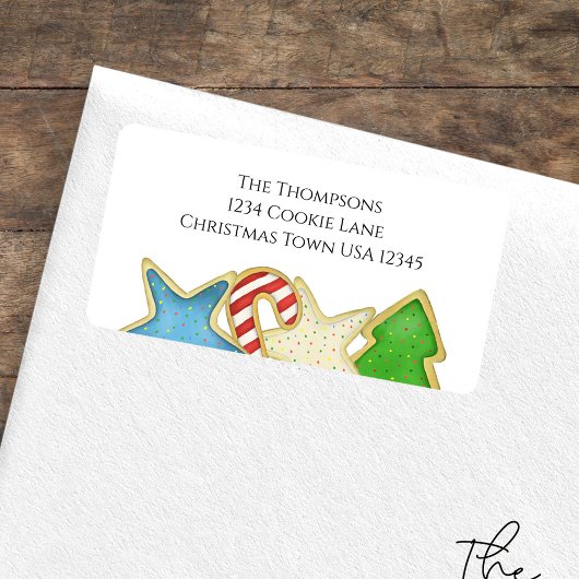 Kerst Schattige eenvoudige grillige koekjesknipsel Etiket