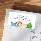 Kerst Schattige eenvoudige grillige koekjesknipsel Etiket
