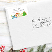 Kerst Schattige eenvoudige grillige koekjesknipsel Etiket