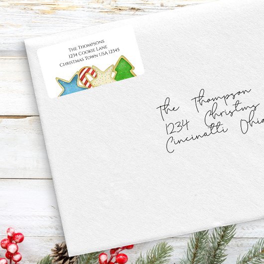 Kerst Schattige eenvoudige grillige koekjesknipsel Etiket