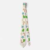 Kerst Schattige Eenvoudige Whimsical Cookie Cutout Stropdas (Voorkant)