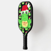 Kerst Schattige Frog Santa Hat Pattern Novelty Pickleball Paddle (Links)