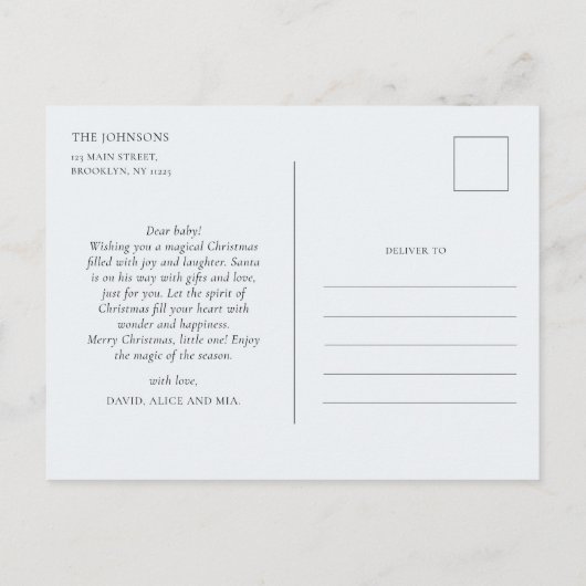 Kerst Schattige Grappig Bunnies Baby Rood Groen Briefkaart (Achterkant)