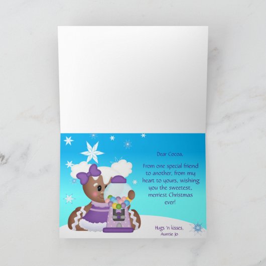 Kerst Schattige Grappig Gingerbread Icing Chocolat Feestdagen Kaart (Binnen)