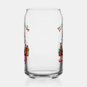 Kerst Schattige Jolly Santa Gepersonaliseerde naam Blikvorm Glas (Links)