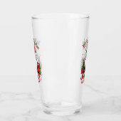 Kerst Schattige Jolly Santa Gepersonaliseerde naam Glas (Links)