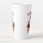 Kerst Schattige Jolly Santa Gepersonaliseerde naam Latte Mok (Voorkant)