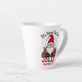 Kerst Schattige Jolly Santa Gepersonaliseerde naam Latte Mok (Rechterhoek)