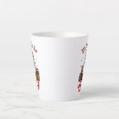 Kerst Schattige Jolly Santa Gepersonaliseerde naam Latte Mok (Voorkant)