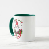 Kerst Schattige Jolly Santa Gepersonaliseerde naam Mok (Voorkant links)