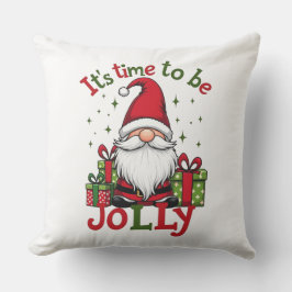 Kerst Schattige Jolly Santa Holiday Buitenkussen