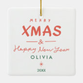 Kerst Schattige Keramisch Ornament (Achterkant)