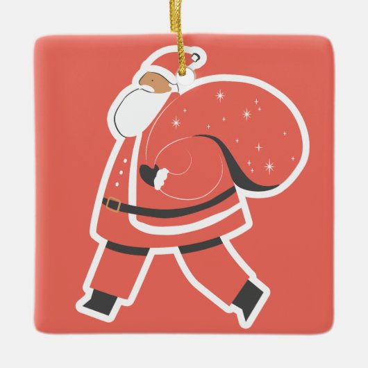 Kerst Schattige Keramisch Ornament (Voorkant)