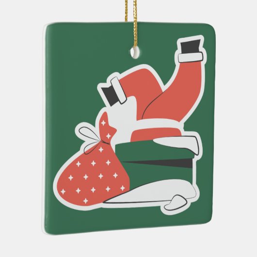 Kerst Schattige Keramisch Ornament (Rechts)