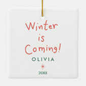 Kerst Schattige Keramisch Ornament (Achterkant)