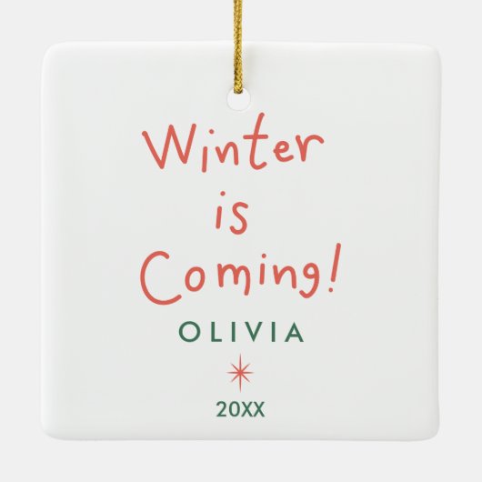 Kerst Schattige Keramisch Ornament (Achterkant)