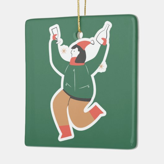 Kerst Schattige Keramisch Ornament (Links)