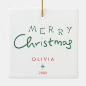 Kerst Schattige Keramisch Ornament (Achterkant)