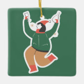 Kerst Schattige Keramisch Ornament (Voorkant)