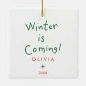 Kerst Schattige Keramisch Ornament (Achterkant)