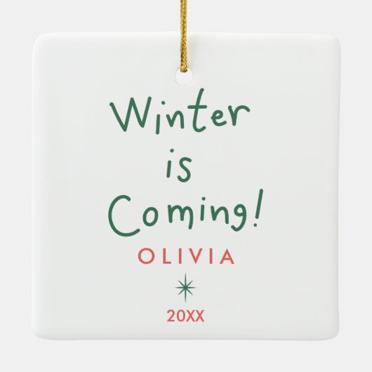 Kerst Schattige Keramisch Ornament (Achterkant)