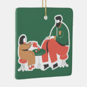 Kerst Schattige Keramisch Ornament (Rechts)