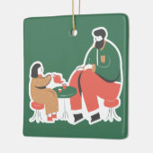 Kerst Schattige Keramisch Ornament (Links)