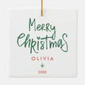 Kerst Schattige Keramisch Ornament (Achterkant)