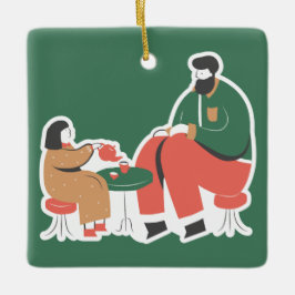 Kerst Schattige Keramisch Ornament