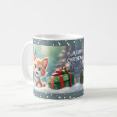 Kerst Schattige Kitty Cat Lover Naam Mok (Voorkant links)