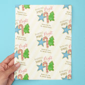 Kerst Schattige Kleurrijke Whimsical Cookie Cutout Cadeaupapier