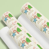 Kerst Schattige Kleurrijke Whimsical Cookie Cutout Cadeaupapier