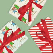 Kerst Schattige Kleurrijke Whimsical Cookie Cutout Inpakpapier Vel