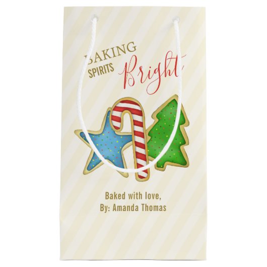 Kerst Schattige Kleurrijke Whimsical Cookie Cutout Klein Cadeauzakje (Voorkant)