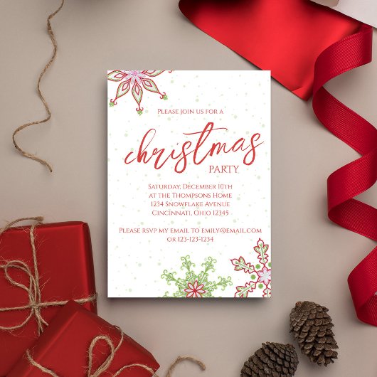 Kerst Schattige Kleurrijke Winter Sneeuwvlok Whims Kaart