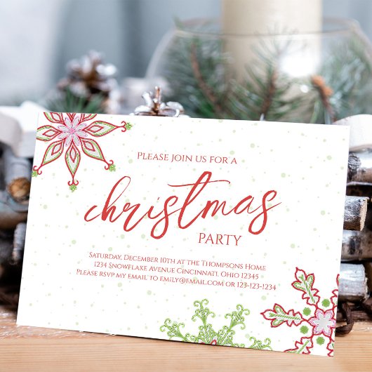 Kerst Schattige Kleurrijke Winter Sneeuwvlok Whims Kaart