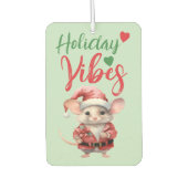 Kerst schattige muis vakantie groen rood luchtverfrisser (Voorkant)