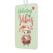 Kerst schattige muis vakantie groen rood luchtverfrisser (Links)