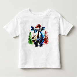 Kerst schattige neushoorn kinder shirts