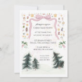 Kerst Schattige Pastel Notenkraker Invitation Kaart (Voorkant)